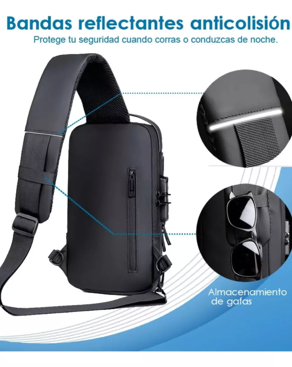 Mochila Pechera Cruzada Antirrobo